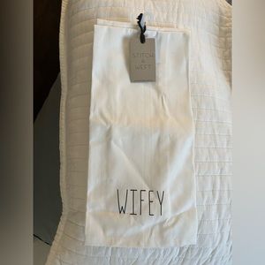 Stitch and Weft “wifey” and “hubby” towels